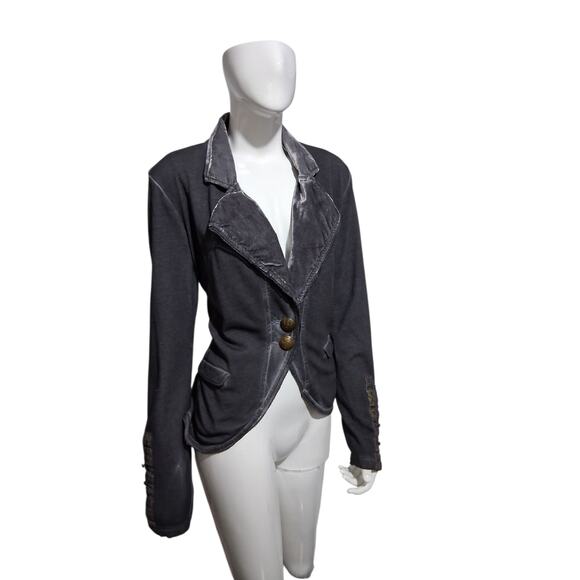 Aratta Colonel Grungecore Women's size Small Distressed Velvet Lace Jacket - Picture 1 of 13